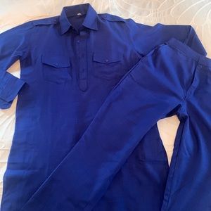 Boys Blue Kurta Pajama